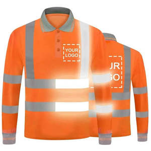 High Visibility Reflective Safety <b>Work</b> Shirt Long Sleeve Industrial <b>Construction</b> Uniform - Product Image 6