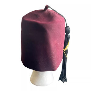 Chapeau Fez Shriner en feutre bordeaux avec étui, chapeau maçonnique de haute qualité, personnalisé, meilleure vente, très populaire - Product Image 4
