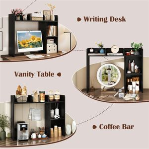 Libreria Moderna Nera in Legno Ingegnerizzato per Monitor da 27 pollici con Vetrina (93.98"L x 25.40"W x 73.66"H) e Kit Anti-Ribaltamento - Product Image 5