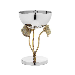 Tazón de Acero Inoxidable Plateado con Base, Ecológico, Desechable, de Doble Pared, para Fiestas, Decoración Moderna y Glamurosa para el Hogar - Product Image 5