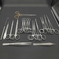 Set Instrumen Bedah Hewan Ametrine Surgical Manual, Bahan Stainless Steel, Alat Anatomi Eksperimental Tikus/Mouse, Kelas CE I, Mudah Digunakan