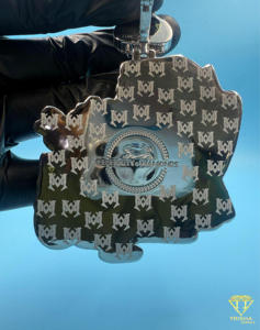 จี้รูปถุงเงินแบบ Iced Out สลักอักษรตามสั่ง สร้อยคอฮิปฮอป เพชรโมอิสซาไนต์ สร้อยหรูหรา ของขวัญเครื่องประดับสุดหรู - Product Image 5