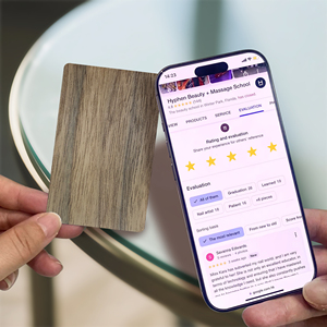 Nfc व्यापार कार्ड बनाया अखरोट लकड़ी होटल अनुकूलन छोटी मात्रा में सतह उत्कीर्णन यूव प्रिंटिंग - Product Image 3