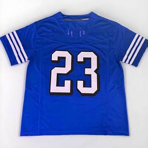 Maillot de football américain sur mesure à manches courtes pour l'été, en maille polyester avec protection UV et tissu à séchage rapide - Product Image 4