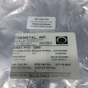 AMAT 0020-24746 Shield Lower High Cond 101 AL 8" - Equipo y piezas de semiconductores de confianza de la marca global Legacy - Product Image 3