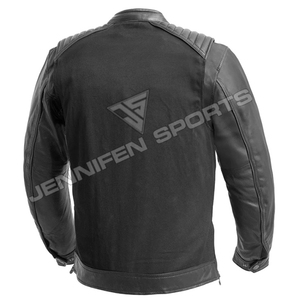 Veste pour homme, version coréenne, coupe slim, tendance, printemps, automne, hiver, avec cuir et toile épais, veste de moto - Product Image 2