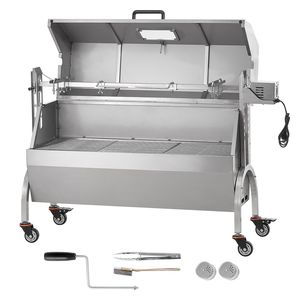 Griglia Girevole Portatile da 46 Pollici con Capacità di 60 kg, Motore Elettrico da 52W, Copertura con Cappuccio per BBQ, Arrosto di Maiale Intero, Agnello, Capra - Product Image 1