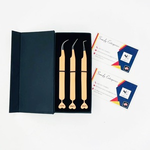 Ensemble de pinces à cils antistatiques en acier inoxydable durables Samofy Enterprises, outils de précision, pointe lisse à 45/75/90 degrés, boîte - Product Image 2