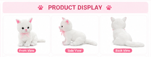 Cute Cat Plush <b>Toy</b> <b>Soft</b> <b>Stuffed</b> Animal Kawaii Kitty Pillow Velboa Fabric Kids Gift OEM Custom Logo Available - Product Image 3