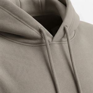 Sweat à capuche unisexe 100 % coton, coupe oversize, chaud et confortable pour l'hiver, motif imprimé uni, en molleton français lavé - Product Image 4