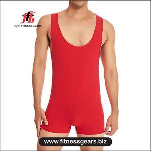 ชุดนักมวยปล้ำยูนิเซ็กซ์ JUST FITNESS GEARS JFG-WS-209 ลายพิมพ์ไล่เฉดสีแดง ระบายเหงื่อได้ดี ผ้าสแปนเด็กซ์ผสมคอตตอน - Product Image 1