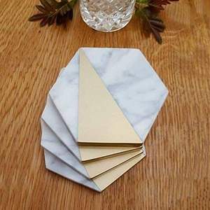 Elegant Eco-Friendly Marble <b>Table</b> Coasters Durable Washable Natural Stone for Rug Pads & <b>Protectors</b> - Product Image 2