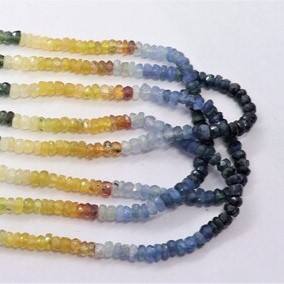 Cuentas Redondas Facetadas de Zafiro Multicolor Natural de 4MM, Cuentas de Zafiro Multicolor, Cuentas de Piedras Preciosas Arcoíris para Hacer Joyas y Collares - Product Image 6