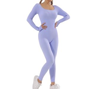 Chándal de mujer, conjunto de Yoga, monos de Yoga, monos de entrenamiento de una pieza, de manga larga peleles, ropa deportiva, conjunto de gimnasio, ropa de entrenamiento para mujer - Product Image 6
