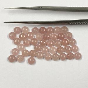 หินควอตซ์สีชมพูธรรมชาติ4มม. 6มม. 8มม. 10มม. สำหรับทำเครื่องประดับอัญมณีทรงหลวมขนาดพิเศษ - Product Image 2