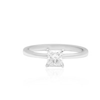 Bague de mariage classique en or blanc 14 carats, taille princesse, forme poire, unisexe, bijoux de luxe pour mariée, fournisseur en gros