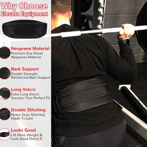 Wholesale Custom Genuine Neoprene Belt Waist Protective Adjustable Custom Gym Neoprene Belt - Product Image 4