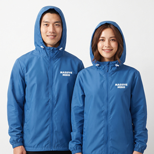 Lighweigth Quick Dry Windbreaker Hooded <b>Jacket</b> Front Custom Logo Waterproof Zipper Hoodie Breathable Eco-Friendly Nylon <b>Jacket</b> - Product Image 1