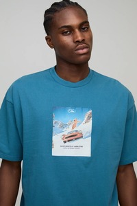 Camiseta Oversize de Algodón para Hombre con Hombros Caídos, Manga Corta, Estilo Casual, Gráfico Desgastado, Streetwear, Top Holgado - Product Image 3