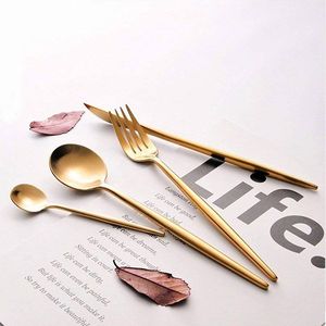 Juego de Cubiertos Minimalistas de Acero Inoxidable, Accesorios Duraderos para Cocina y Comedor para Hogares Modernos, Hoteles y Empresas de Catering - Product Image 4