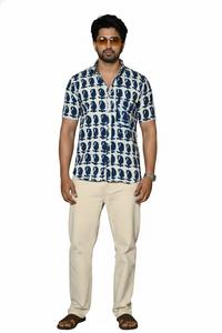 Camisa de Hombre de Tela Sostenible para Fiesta, Ropa Casual de Verano, Algodón Premium, Cuello Clásico, Tejido de Punto, Manga Corta - Product Image 3