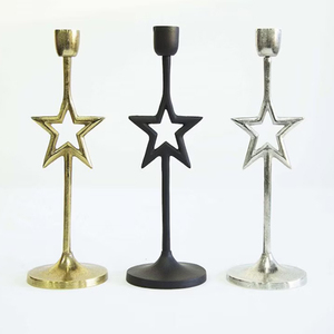 Decoración navideña, estrella de Navidad y juego de portavelas cónicos para árbol, decoración navideña para el hogar - Product Image 1