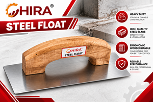 เกรียงฉาบปูนสแตนเลส HIRA ขนาดใบมีด 10 1/2 นิ้ว พร้อมด้ามจับไม้กันลื่นตามหลักสรีรศาสตร์ เกรดอุตสาหกรรมและงาน DIY - Product Image 2
