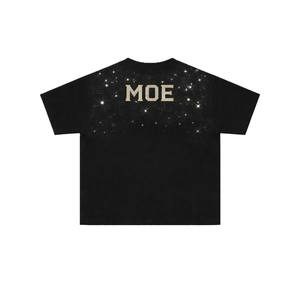 เสื้อยืดสีดำแบบยาว ผ้าวอร์สต์ แต่งคริสตัลวิบวับ สไตล์ฮิปฮอป บลิง บลิง สตรีทแวร์ ทรงโอเวอร์ไซส์ สำหรับผู้ชาย - Product Image 4