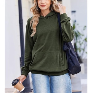 Nuevo diseño de sudadera con capucha para mujer, 100% algodón, tejida, de invierno, manga larga, lisa, cómoda, informal, de Bangladesh, al mejor precio. - Product Image 4