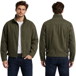 Veste en jean vintage marron personnalisée pour homme avec finition couleur terre et poche poitrine classique - Product Image 4