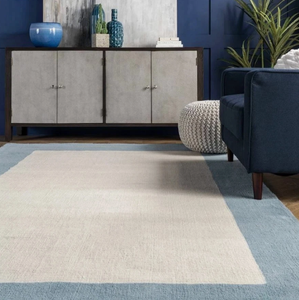 พรมขนสัตว์ทอมือแบบทัฟท์ สีน้ำเงินเทา ทันสมัย เป็นมิตรกับสิ่งแวดล้อม กันลื่น นุ่มสบาย ขนปุยปานกลาง ขนาดสั่งทำได้ สำหรับบ้าน - Product Image 5