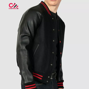 เสื้อแจ็คเก็ต Letterman Varsity รุ่นใหม่ ปี 2026 เสื้อผ้าบุรุษ คุณภาพสูง หนังแท้ 100% และผ้าปักโลโก้แบบกำหนดเอง ราคาประหยัด - Product Image 2
