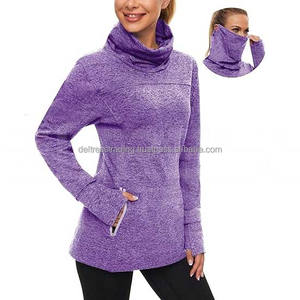 Sudaderas de Manga Larga para Mujer, Estilo 2024, Tejidas, Colores Personalizados, Logotipo Personalizado, Secado Rápido, Transpirables, Cuello Alto - Product Image 6