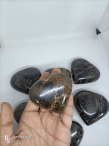 Piedra de Corazón de Estromolita Natural Pulida, Cristal Curativo, Fósil de Corazón para Meditación, Reiki, Energía de Chakras, Venta al por Mayor - Product Image 2