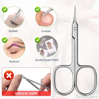 Ciseaux à cuticules extra fins à lame courbée, super minces, ciseaux russes pour manucure, ciseaux professionnels de petite taille