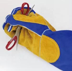 ถุงมือเชื่อมหนังวัวแยกได้ถุงมือทำงานยางกันความร้อนและทนไฟสำหรับผู้ชาย - Product Image 5