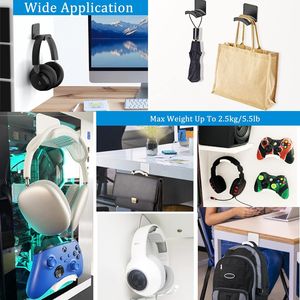 Supporto Universale da Scrivania e Parete per Cuffie da Gaming con Adesivo Compatibile con Tutte le Cuffie e Controller - Product Image 2