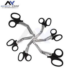 Tijeras de primeros auxilios con mango de plástico, tijeras utilitarias para traumatismos EMT, acero inoxidable, estándar de seguridad manual, 2 piezas - Product Image 4