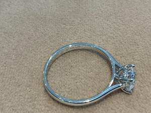 Authentic Round Cut Moissanite Solitaire Wedding <b>Ring</b> 10K White <b>Gold</b> Fine Engagement Anniversary Party Charms Jewelry - Product Image 6