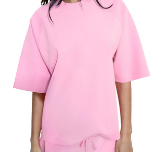 Camiseta Lisa para Mujer, Algodón Suave, Estilo Casual Holgado, Personalizable con Impresión y Bordado, Ropa Urbana de Primera Calidad 2026 - Product Image 3