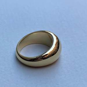 925 <b>Silver</b> Gold Plated Moissanite Round Brilliant <b>Solitaire</b> Tension Setting Wedding Engagement <b>Ring</b> Classic Dome Band Unisex - Product Image 3