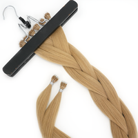 Ekstensi Rambut Lanmuse Hair Cuticle Aligned Nano Ring Double Drawn Invisible Nano Tip Rambut Asli Rusia untuk Salon