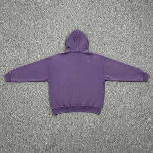 2026 New Arrival Acid Wash Zipper Style <b>Women's</b> Hoodies 100% Cotton Fabric Purple Color Drop-Shoulder Casual Hoodies for <b>Woman</b> - Product Image 2