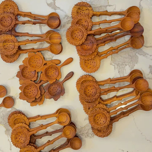 Vietnam Handcraft Wooden Spoon Multi-Shape Doussie Material Serving Stirring Kitchen Utensil Bulk OEM Available - Product Image 1