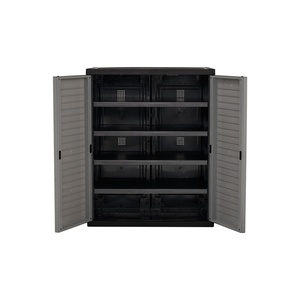 Bac de rangement extérieur en bois pour jardin, conteneur à déchets, armoire rectangulaire pour patio - Product Image 4