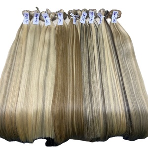 Qualité Super Double-Drawn 100% Cheveux Humains Vierges Épais Blonde Extensions de Cheveux Vietnamiens Style Droit en Vrac - Product Image 1