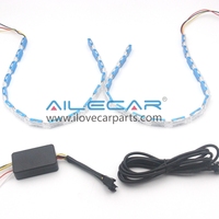 AILECAR - Tira de Luces LED RGBW para el Día, con Control por Aplicación, Efecto de Persecución de Cristales, con Señal de Giro Secuencial