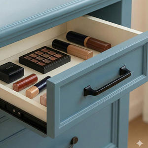 Poignée de meuble carrée minimaliste moderne en alliage de zinc, nickel brossé, pour armoires de cuisine et de salle de bain, tiroirs, écologique - Product Image 6