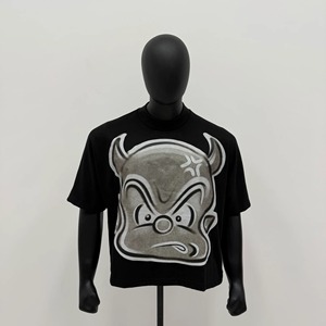 T-shirts en molleton à coupe ample à deux panneaux avec imprimé graphique Hip Hop - Product Image 1