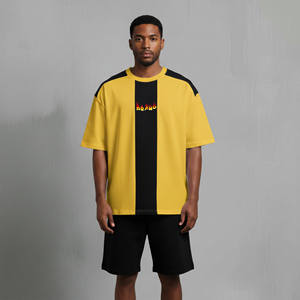 Ensemble court 2 pièces pour homme en polyester/coton de haute qualité, style streetwear, coupe classique, avec logo imprimé en relief 3D personnalisé - Product Image 4
